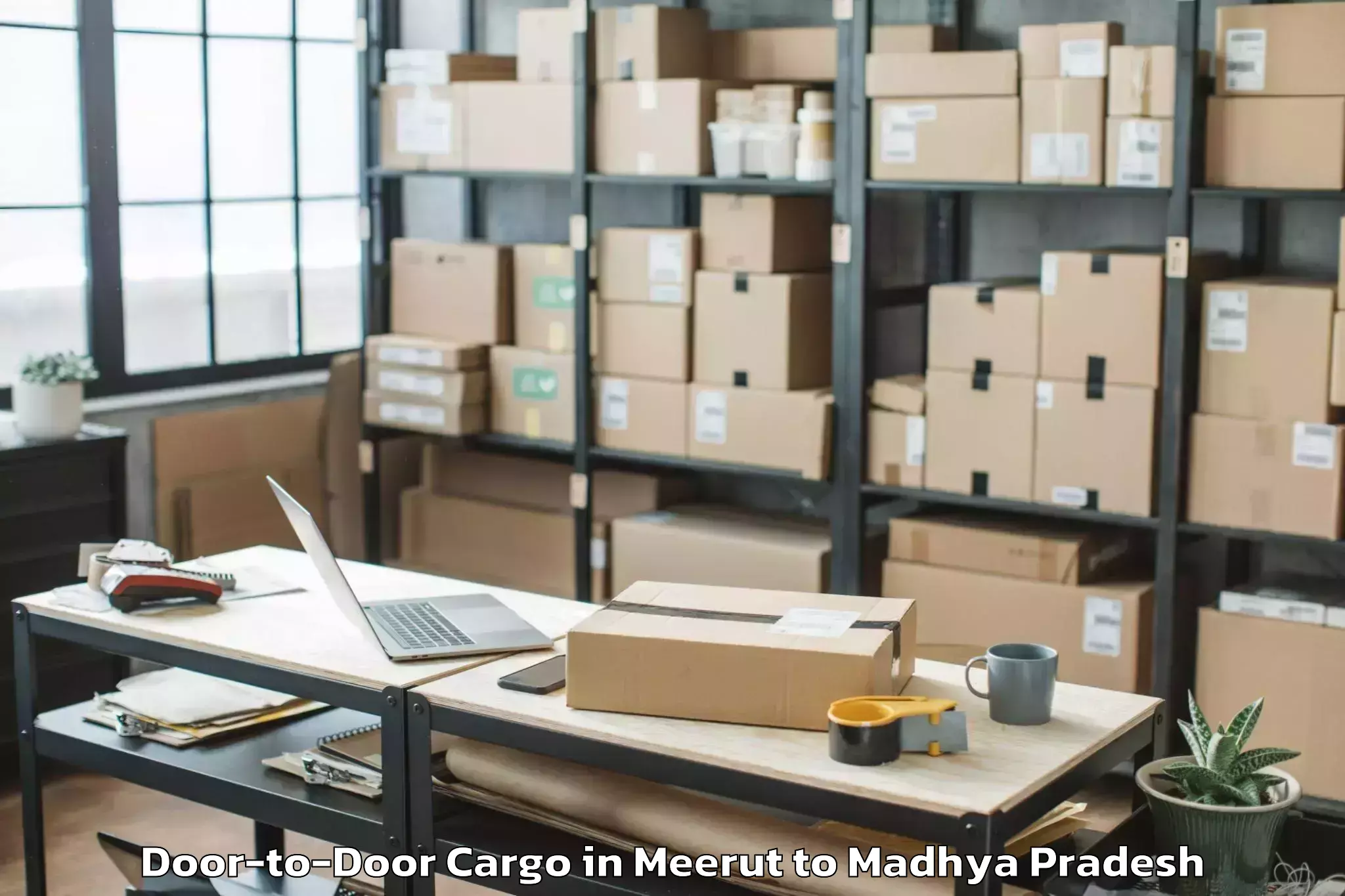 Hassle-Free Meerut to Pohari Door To Door Cargo